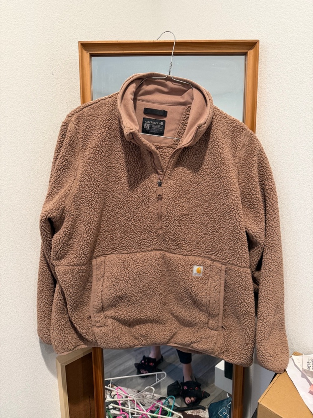 Carhartt unisexTan Sherpa Half-Zip Pullover